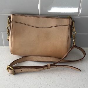 Jcrew Leather Nude Crossbody Purse